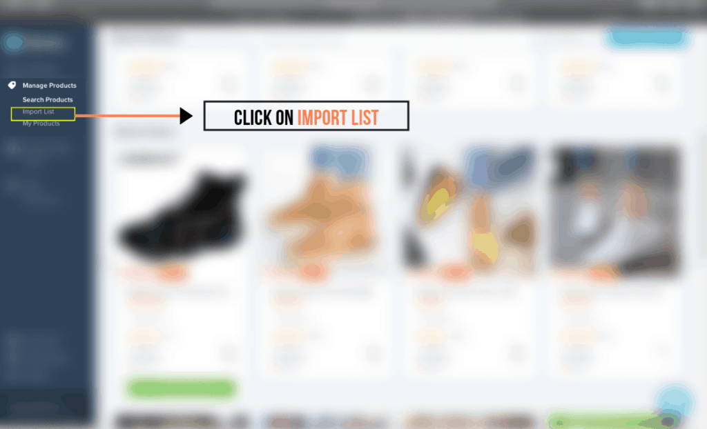 oberlo - click on import list