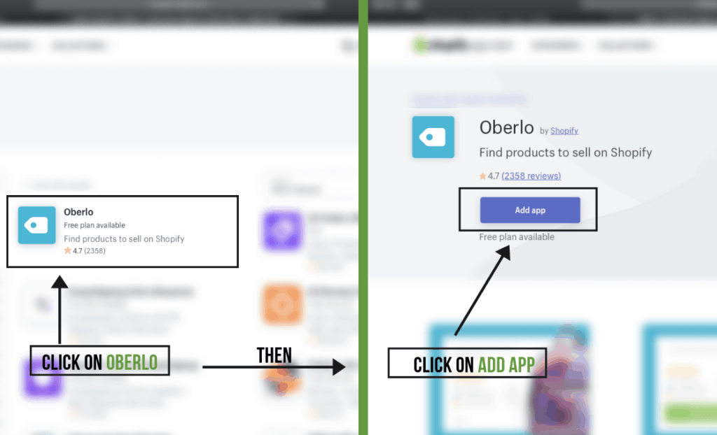 Install Oberlo on Shopify