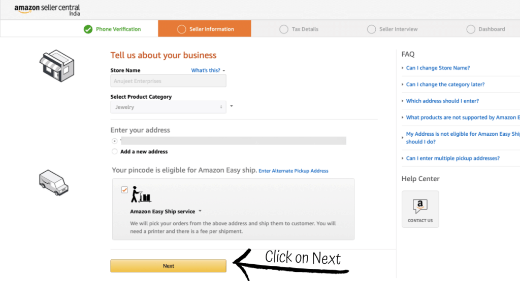 How to create your seller account on Amazon (3)