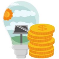solar idea business investment icon image
