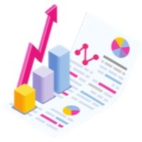 market size growth chart graphic icon